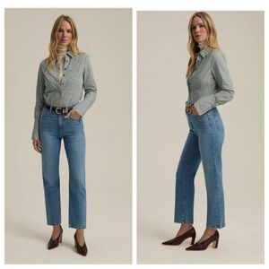 Favorite Daughter The Valentina Super High Rise Cigarette Ankle Jeans/ Santiago